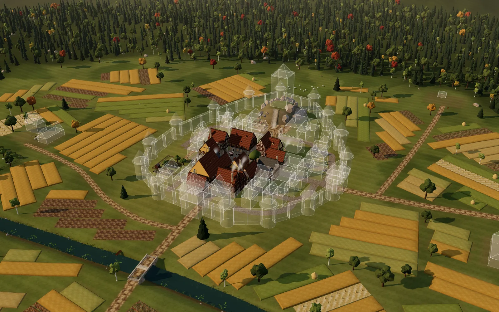 The village at step 1: First core